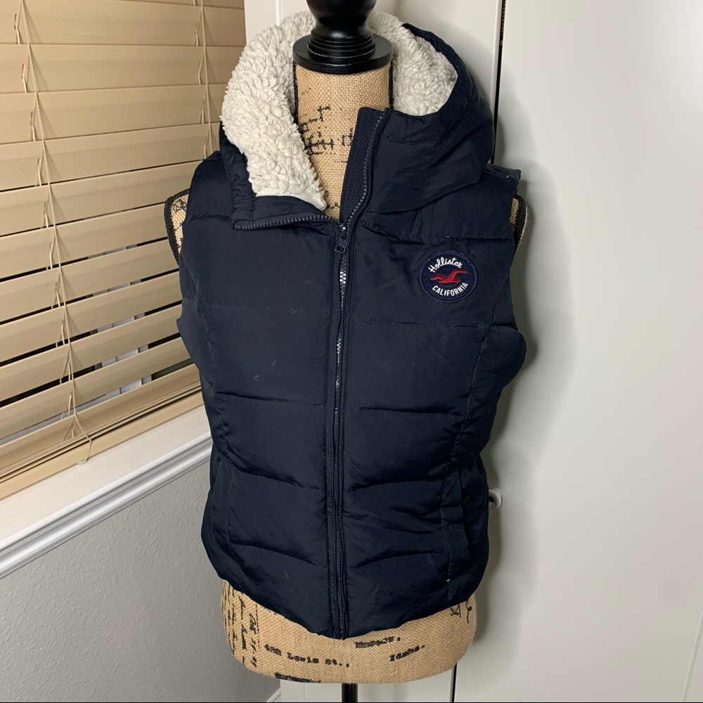 Hollister Extra Thick Down Feather Winter Vest with Hood